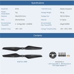 T-motor Multirotor Carbon Fiber 3rd Gen Ultra Light Propellers NS Series NS16x6.1 Multi-axis Multi-rotor Prop  Folding Propeller